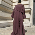 Abaya en viscose prune, MBASHOP