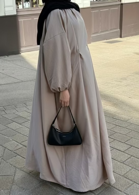 abaya bisha lyocell beige 
